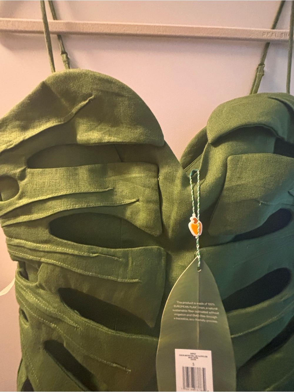 FARM Rio Olive Sculpted Midi Dress - Picture 3 of 4